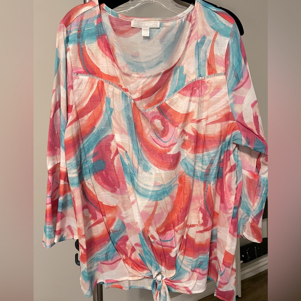 Women’s plus size 2X three-quarter sleeve blouse